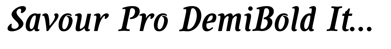 Savour Pro DemiBold Italic